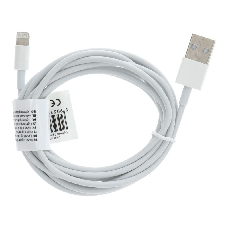 OEM Kabel USB pro iPhone Lightning 8-pin 2 metry bílý C603