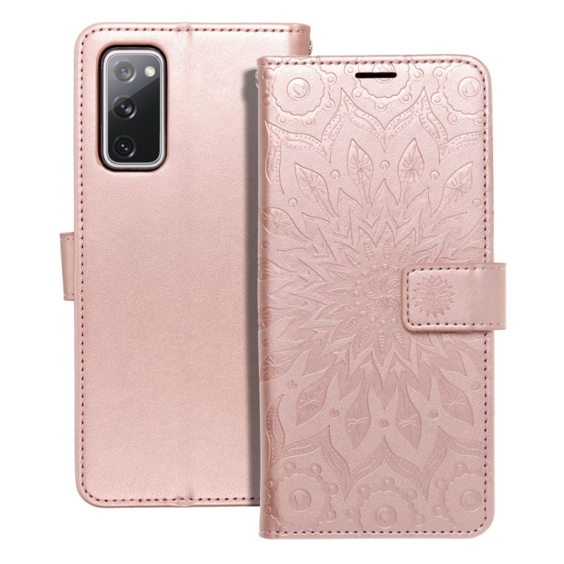 OEM Pouzdro Forcell MEZZO Book SAMSUNG Galaxy S20 FE / S20 FE 5G mandala zlato růžové