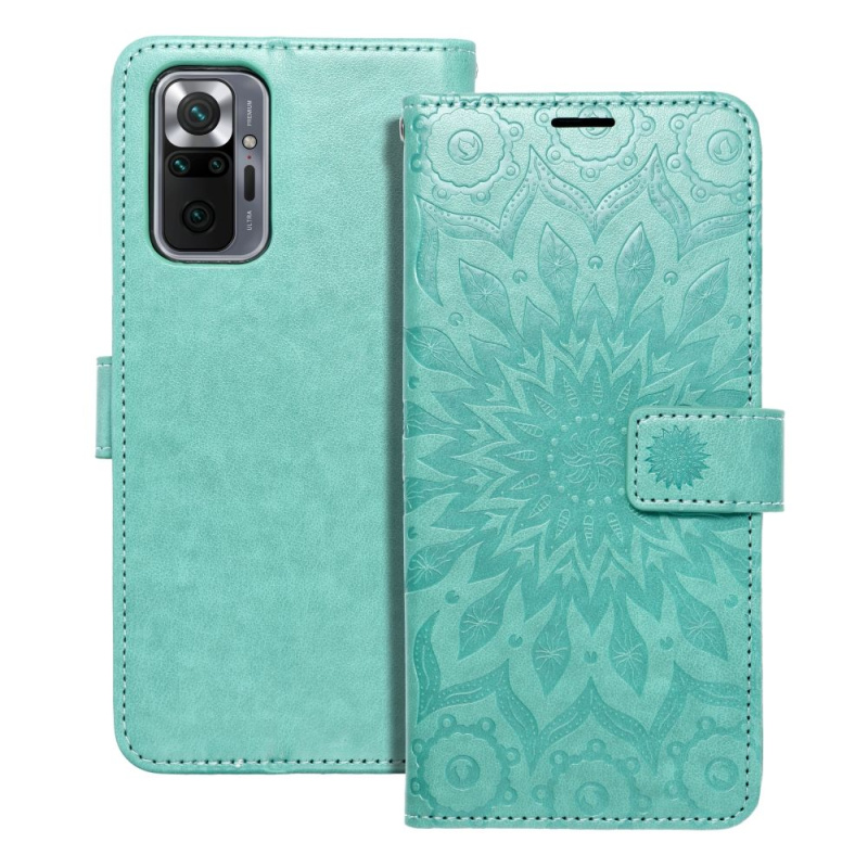 OEM Pouzdro Forcell MEZZO Book XIAOMI Redmi NOTE 10 Pro mandala zelené