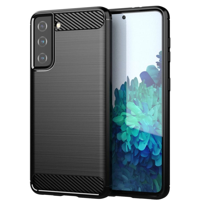 OEM Pouzdro Forcell Carbon SAMSUNG Galaxy S21 FE černé