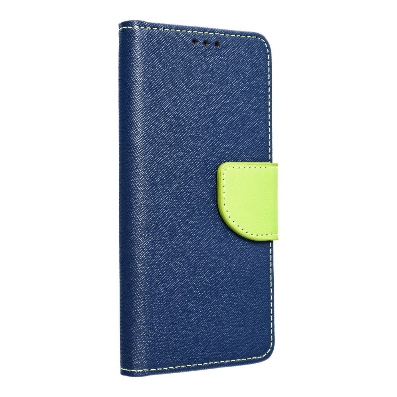 OEM Pouzdro Fancy Book SAMSUNG GALAXY S22 PLUS navy blue / limonka