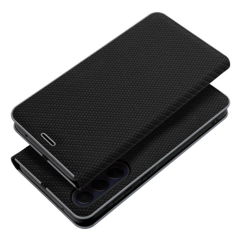 OEM Pouzdro Forcell Luna Book Carbon SAMSUNG Galaxy S22 černé