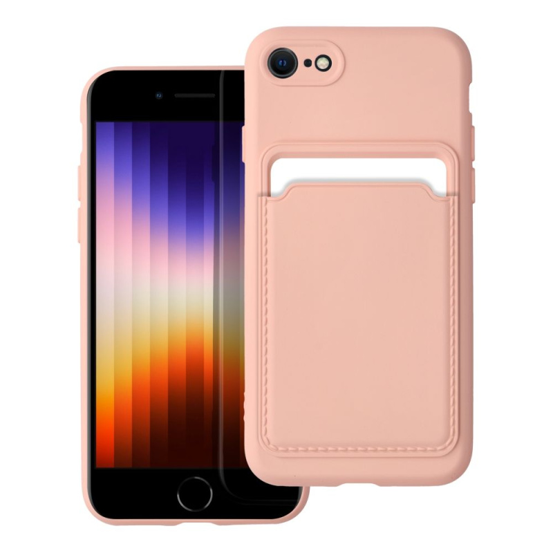 OEM Pouzdro Forcell CARD CASE APPLE IPHONE 7 / 8 / SE 2020 růžové