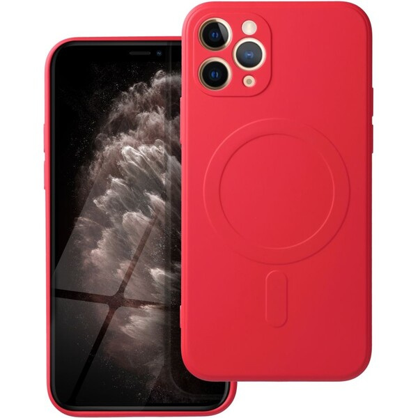 Smarty Mag silikonový kryt s MagSafe iPhone 11 Pro červený