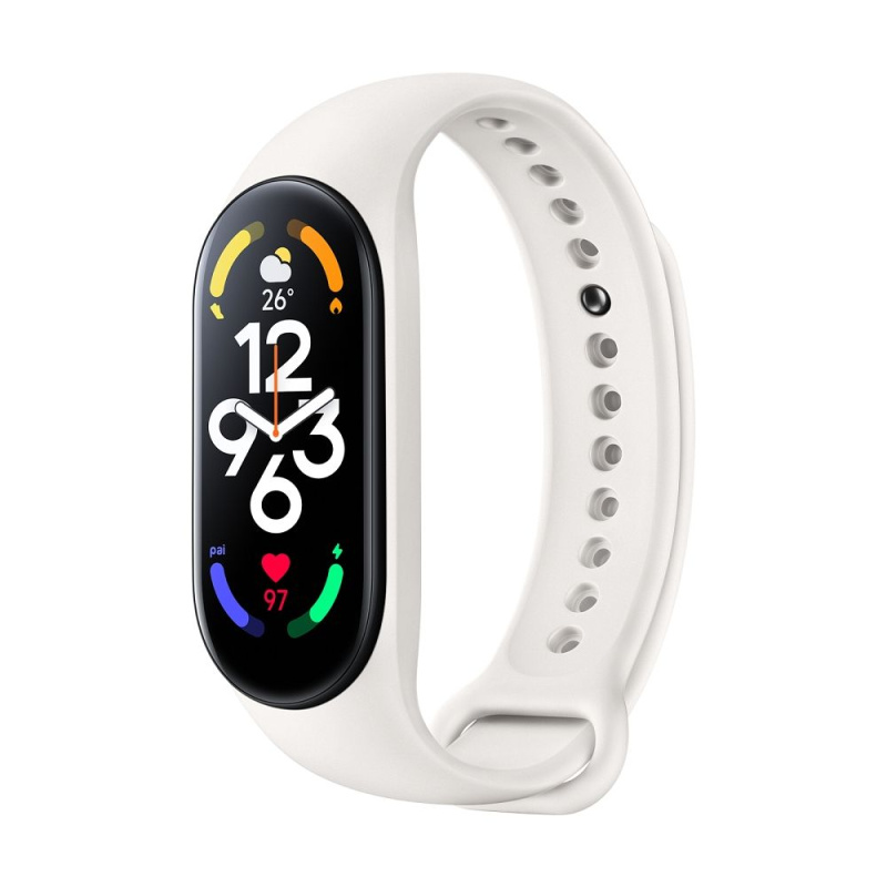 OEM Řemínek / silikonový pásek smart band Xiaomi Mi Band 5 / 6 / 7 krémová