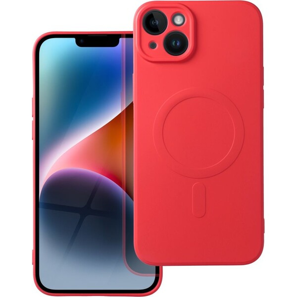 Smarty Mag silikonový kryt s MagSafe iPhone 14 Plus červený