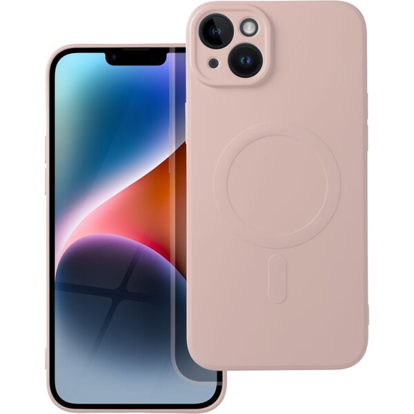 Smarty Mag silikonový kryt s MagSafe iPhone 14 Plus růžový