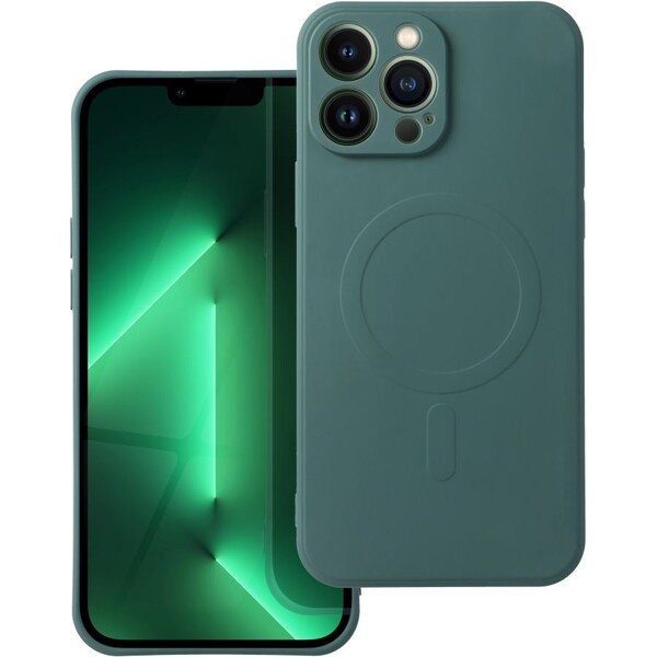 Smarty Mag silikonový kryt s MagSafe iPhone 13 Pro zelený