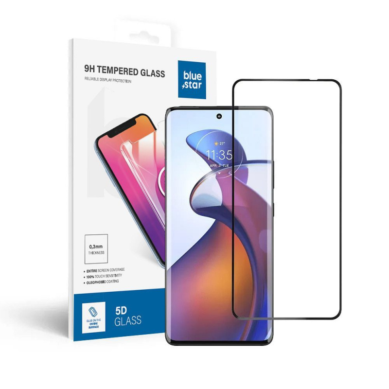 Tvrzené sklo Blue Star 5D Motorola Edge 30 Fusion - černé