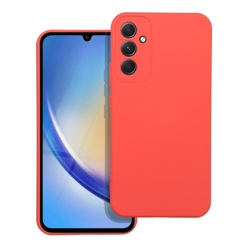 OEM Pouzdro Forcell SILICONE LITE SAMSUNG Galaxy A34 5G broskvové