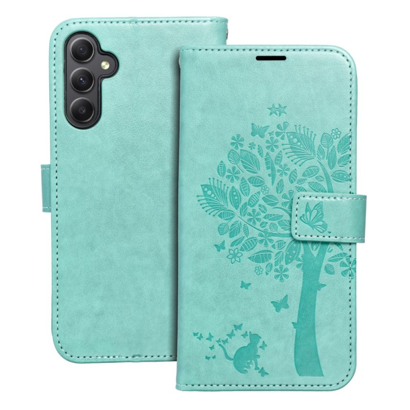 OEM Pouzdro Forcell MEZZO Book SAMSUNG Galaxy A34 5G strom zelené