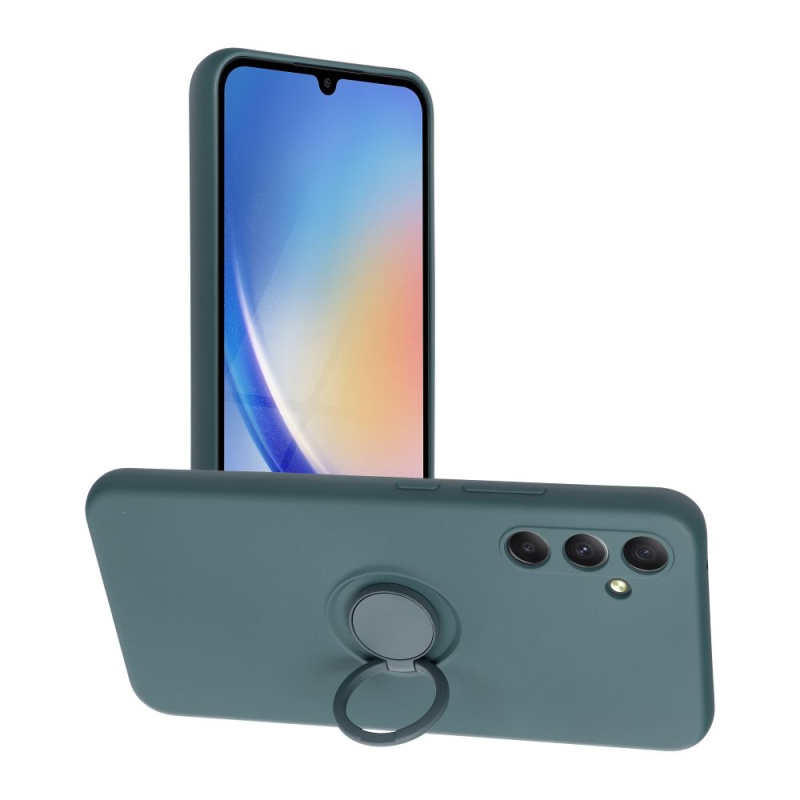 OEM Pouzdro Forcell SILICONE RING SAMSUNG Galaxy A34 5G zelené