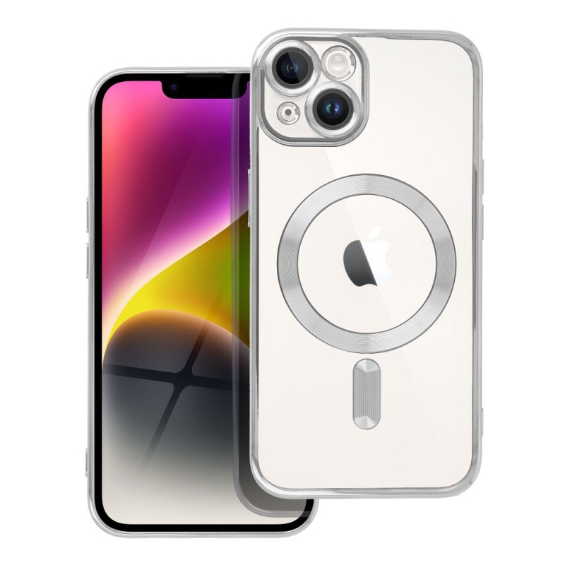 OEM Pouzdro Electro Mag Cover APPLE IPHONE 14 stříbrné