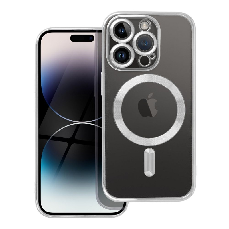 OEM Pouzdro Electro Mag Cover APPLE IPHONE 14 PRO stříbrné