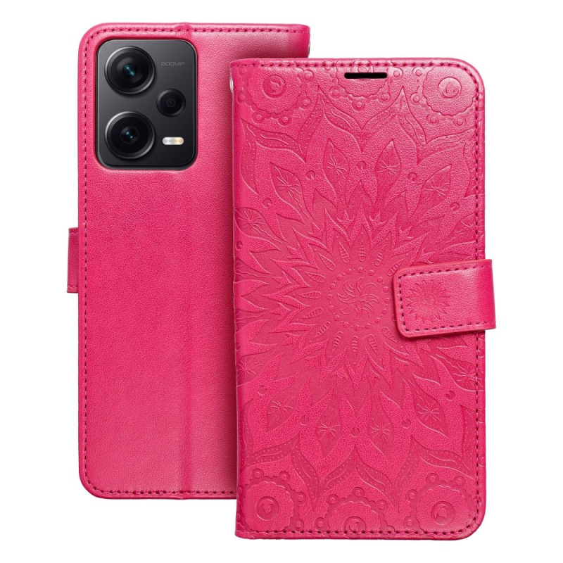 OEM Pouzdro Forcell MEZZO Book XIAOMI Redmi NOTE 12 5G mandala purpurové