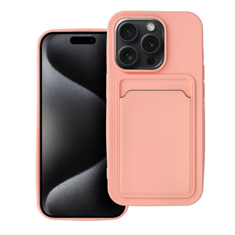 OEM Pouzdro Forcell CARD CASE APPLE IPHONE 15 PRO růžové