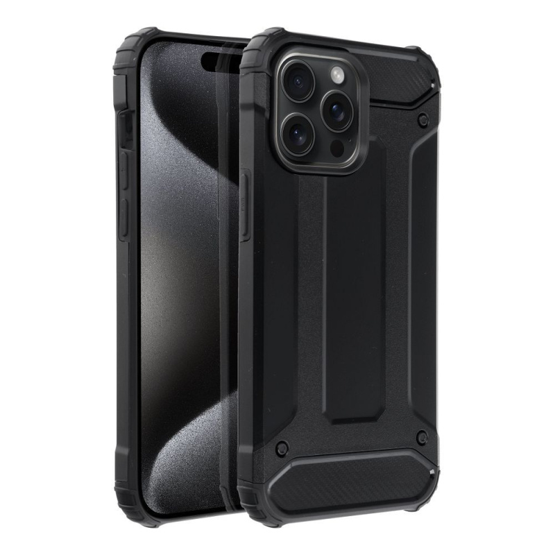 OEM Pouzdro Forcell ARMOR APPLE IPHONE 15 PRO MAX černé