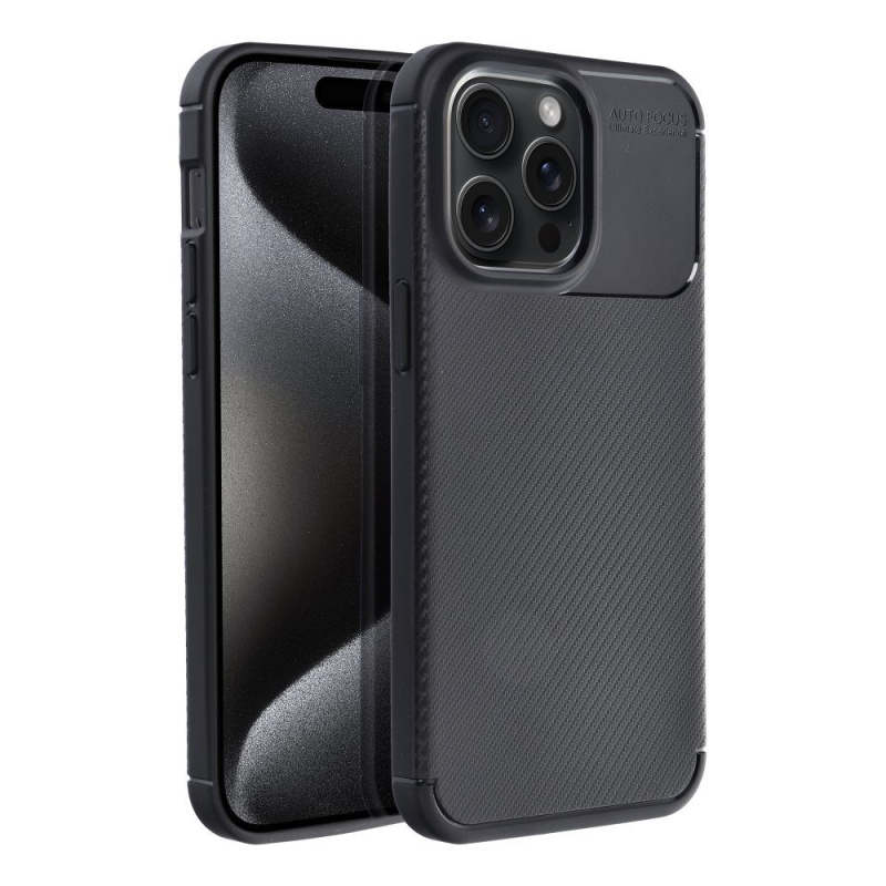 OEM Pouzdro CARBON PREMIUM APPLE IPHONE 15 Pro Max černé