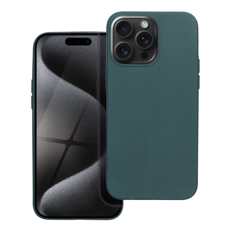 OEM Pouzdro MATT Case APPLE IPHONE 15 Pro Max tmavě zelené
