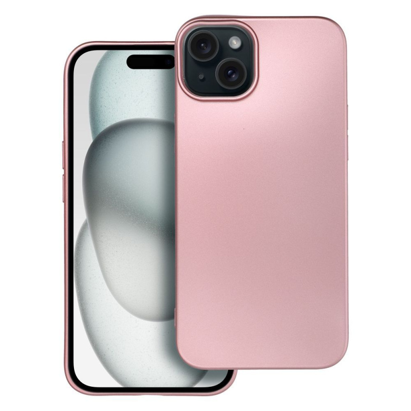 OEM Pouzdro METALLIC APPLE IPHONE 15 PLUS růžové