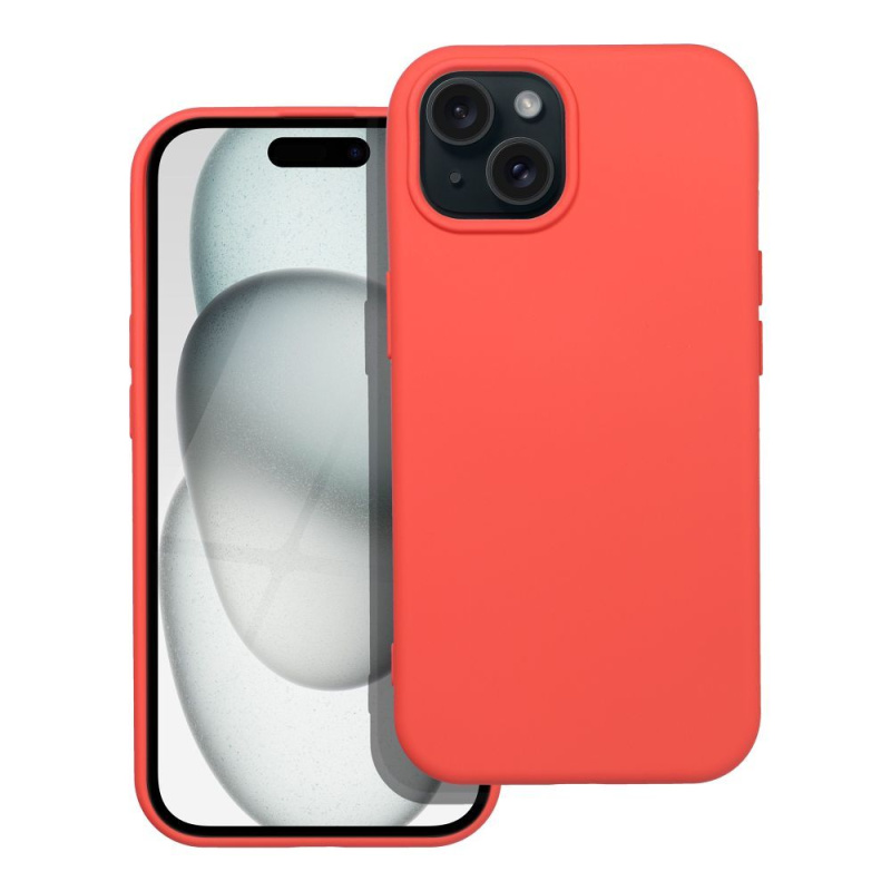 OEM Pouzdro Forcell SILICONE LITE APPLE IPHONE 15 broskvové