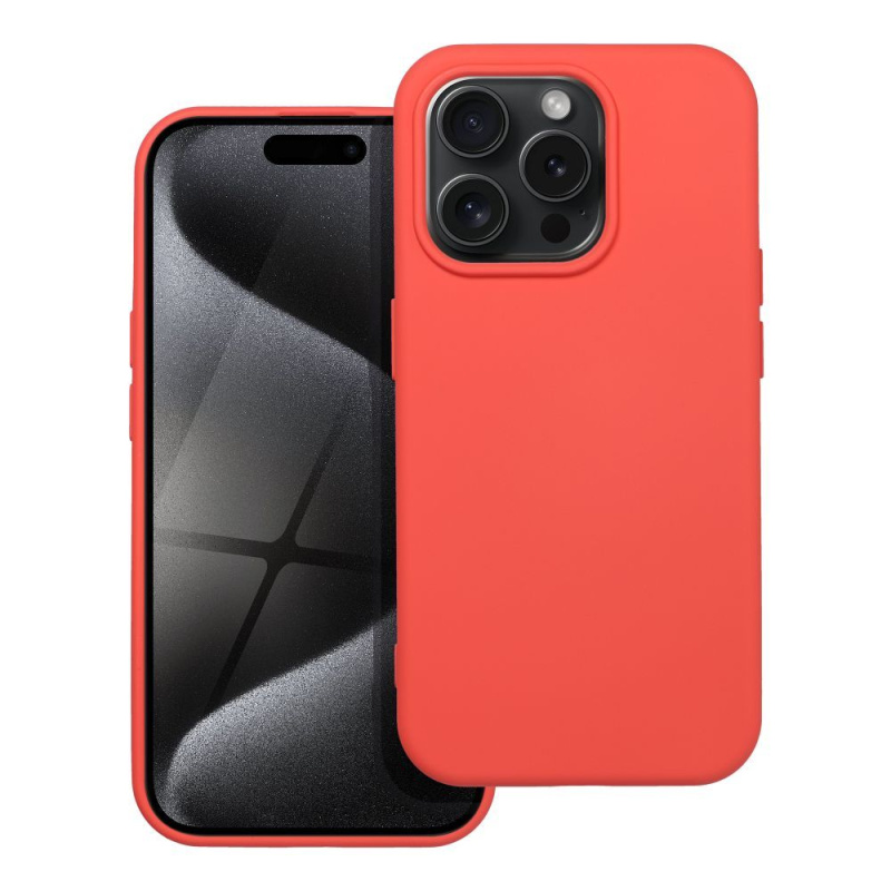 OEM Pouzdro Forcell SILICONE LITE APPLE IPHONE 15 PRO broskvové