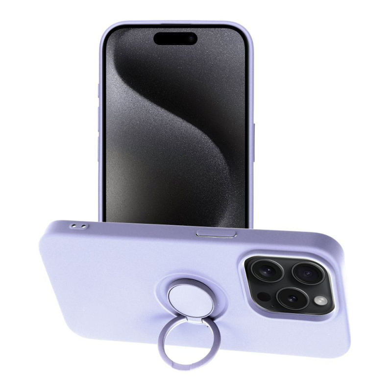 OEM Pouzdro Forcell SILICONE RING APPLE IPHONE 15 PRO fialové