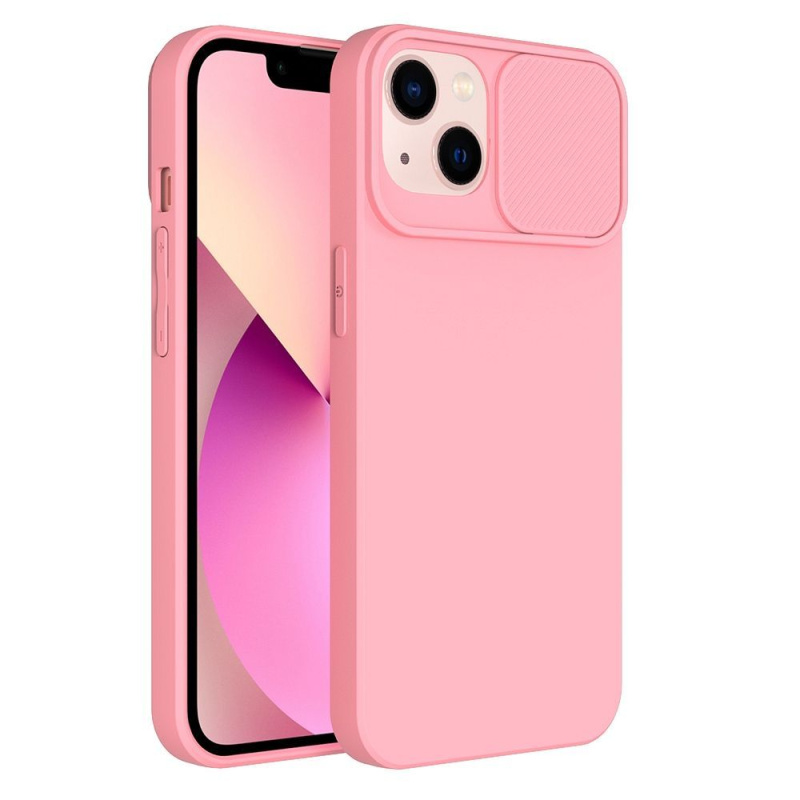OEM Pouzdro SLIDE CASE APPLE IPHONE 15 Plus světle růžové