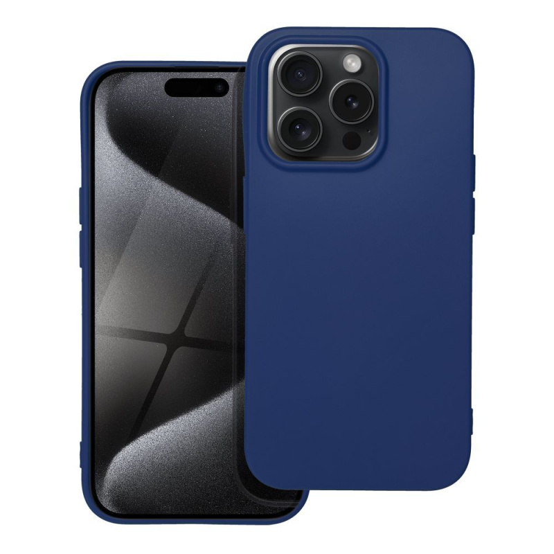 OEM Pouzdro Forcell SOFT APPLE IPHONE 15 PRO tmavě modré