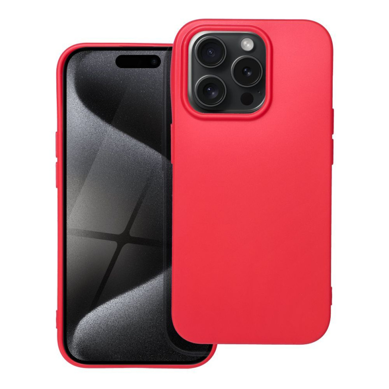 OEM Pouzdro Forcell SOFT APPLE IPHONE 15 PRO červené