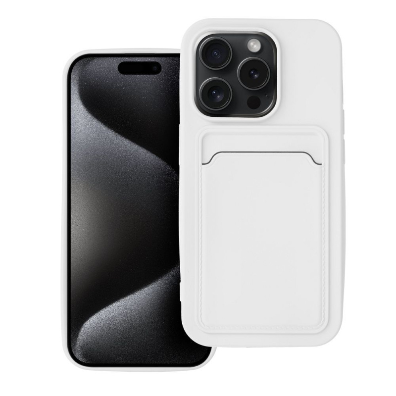 OEM Pouzdro Forcell CARD CASE APPLE IPHONE 15 PRO bílé