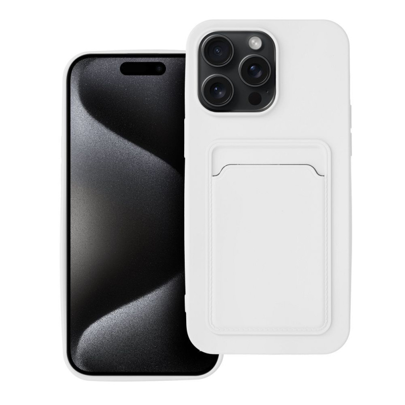 OEM Pouzdro Forcell CARD CASE APPLE IPHONE 15 PRO MAX bílé