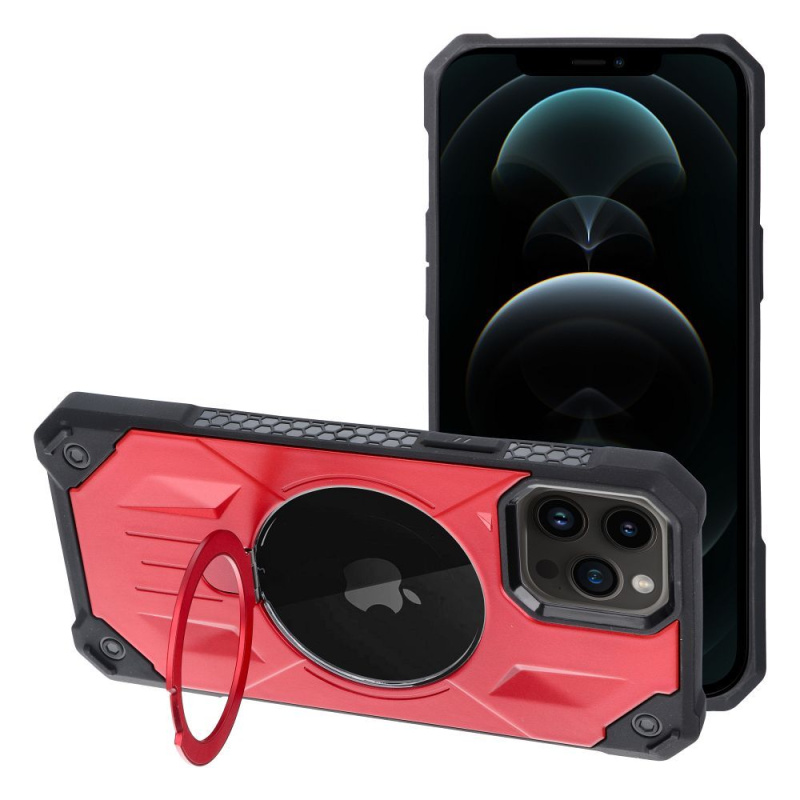 OEM Pouzdro Armor Mag Cover MagSafe APPLE IPHONE 12 PRO MAX červené