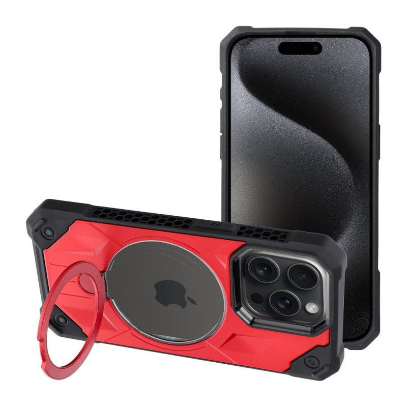 OEM Pouzdro Armor Mag Cover MagSafe APPLE IPHONE 15 PRO MAX červené