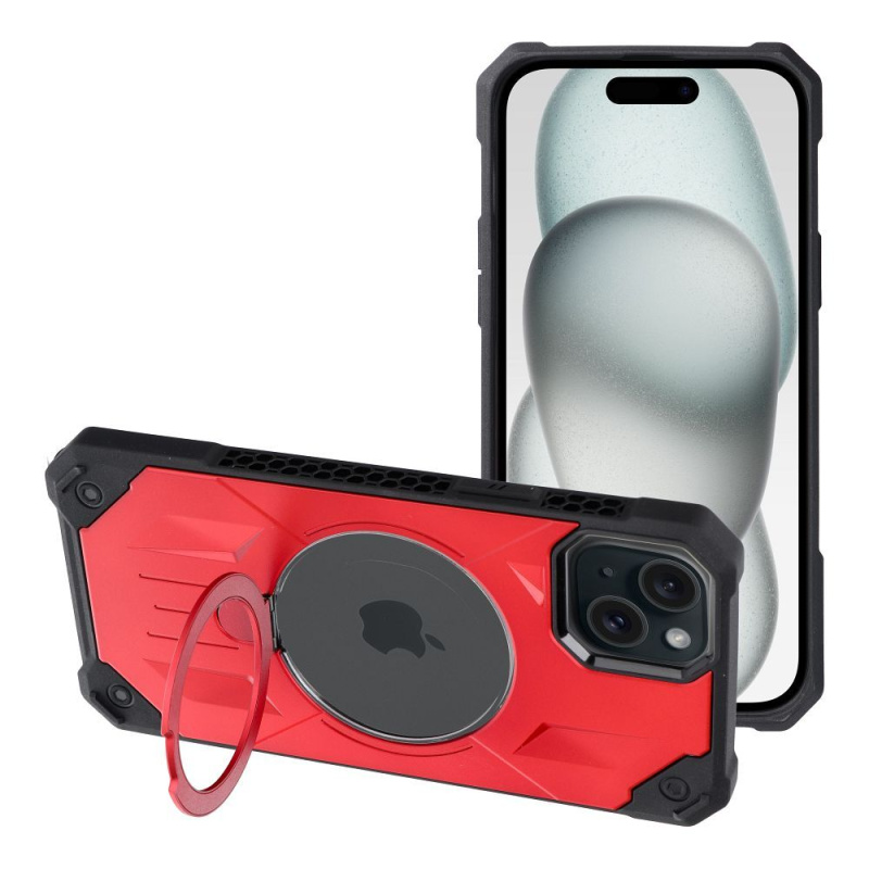 OEM Pouzdro Armor Mag Cover MagSafe APPLE IPHONE 15 PLUS červené
