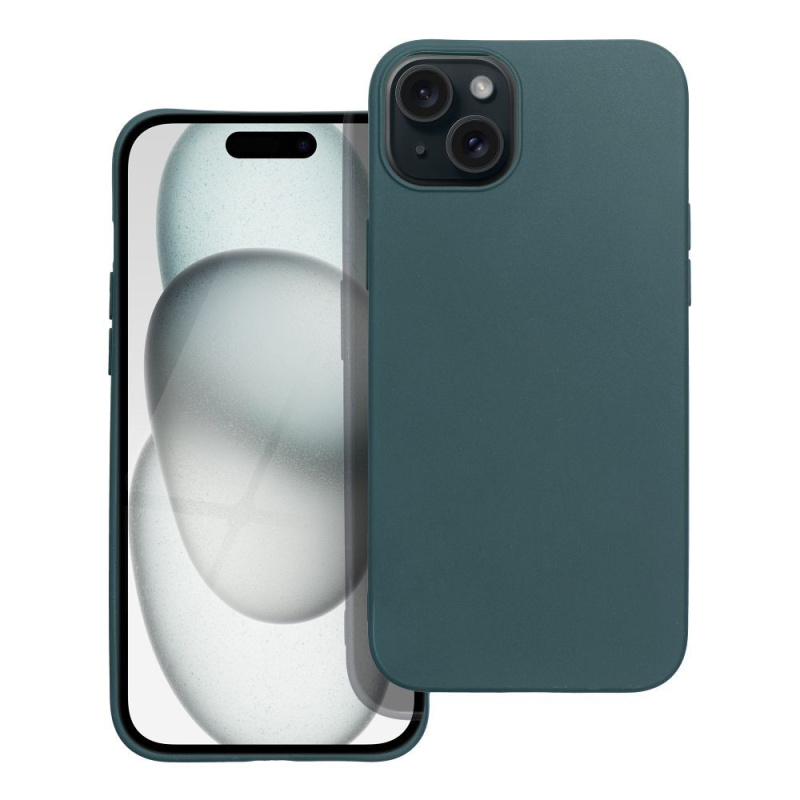OEM Pouzdro MATT Case APPLE IPHONE 15 tmavě zelené