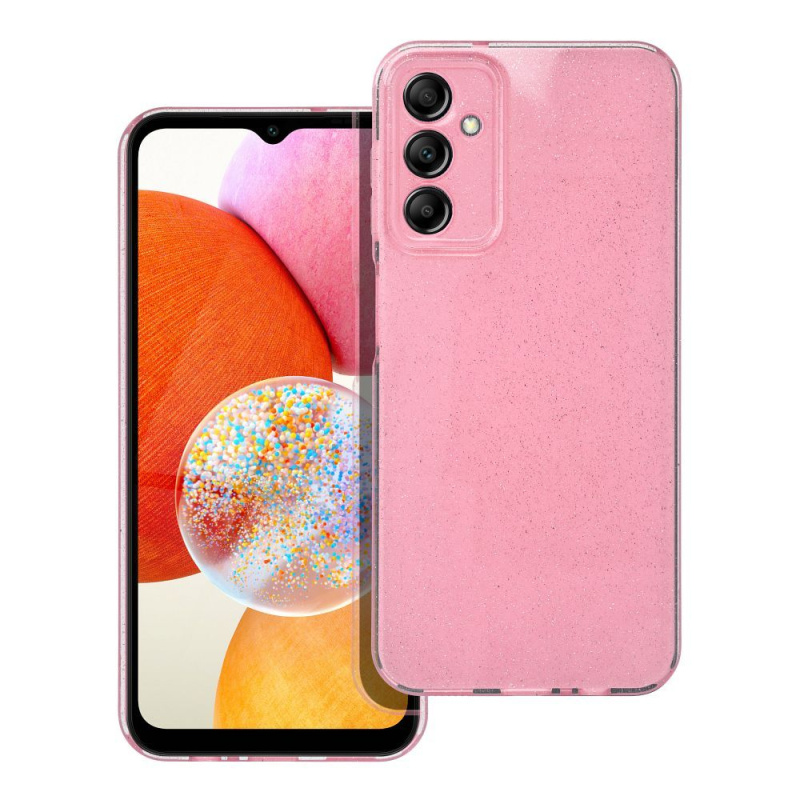 OEM Pouzdro CLEAR CASE 2mm BLINK SAMSUNG Galaxy A14 5G / A14 4G růžové