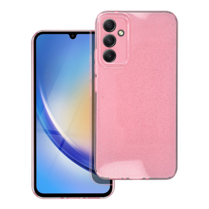 OEM Pouzdro CLEAR CASE 2mm BLINK SAMSUNG Galaxy A34 5G růžové