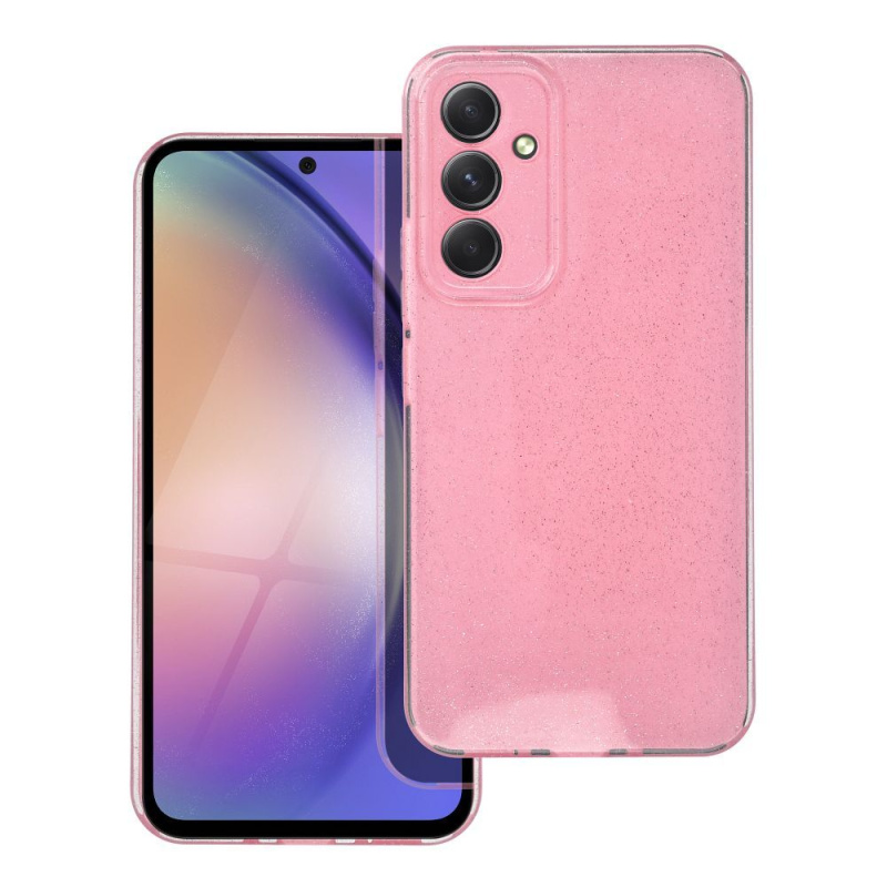 OEM Pouzdro CLEAR CASE 2mm BLINK SAMSUNG Galaxy A54 5G růžové