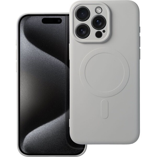 Smarty Mag silikonový kryt s MagSafe iPhone 15 Pro Max titanový