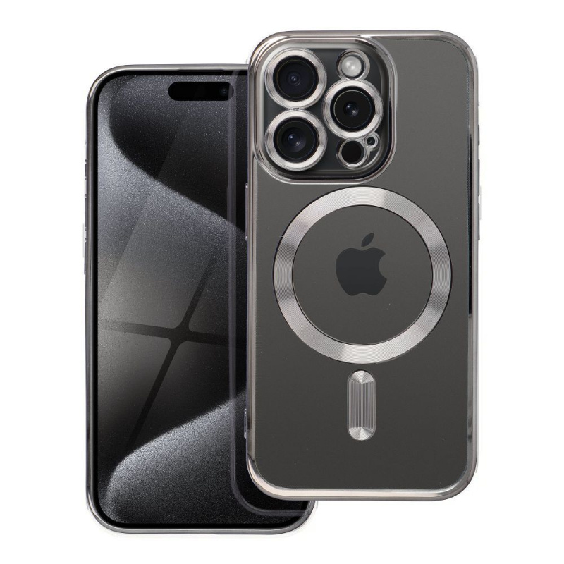 OEM Pouzdro Electro Mag Cover APPLE IPHONE 15 PRO titanově šedé
