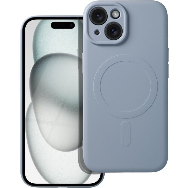 Smarty Mag silikonový kryt s MagSafe iPhone 15 světle modrý