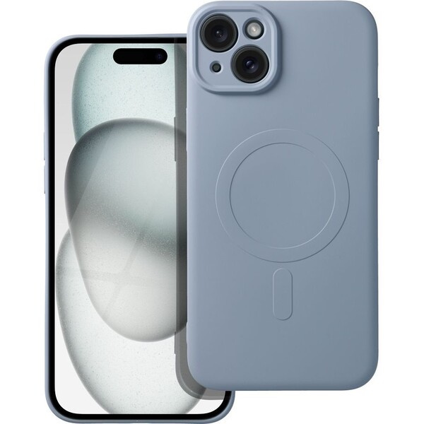 Smarty Mag silikonový kryt s MagSafe iPhone 15 Plus světle modrý