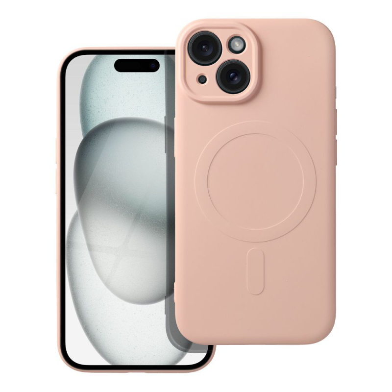 OEM Pouzdro Silicone Mag Cover APPLE IPHONE 15 růžové