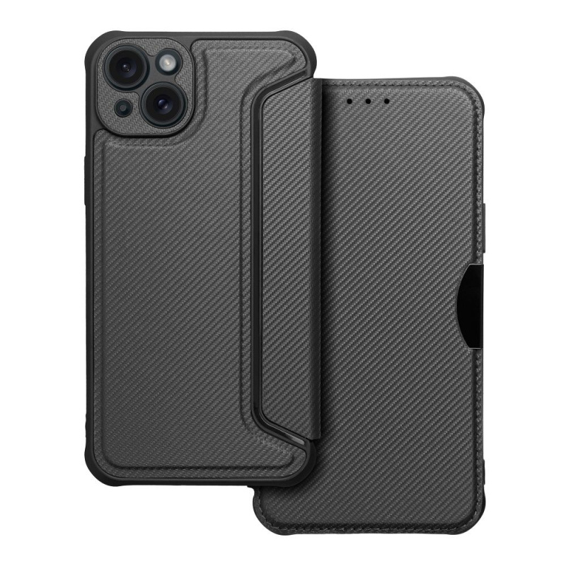 OEM Pouzdro RAZOR Book APPLE IPHONE 15 Plus černé