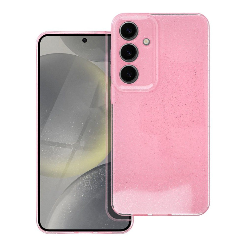 OEM Pouzdro CLEAR CASE 2mm BLINK SAMSUNG Galaxy S24 PLUS růžové