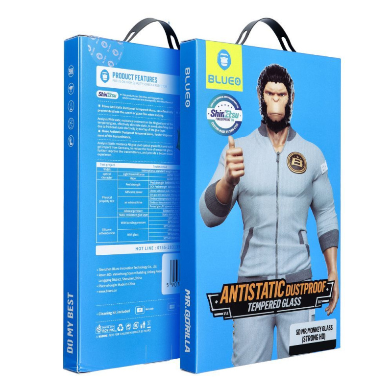 Blueo Mr. Monkey Glass 5D tvrzené sklo - pro Samsung Galaxy S24 Plus černé (Strong Lite)