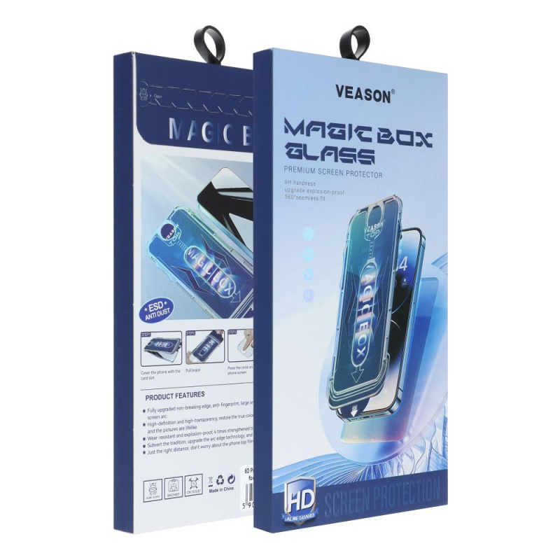 Veason Sklo 6D Pro Full Glue Easy-Install Glass Apple Iphone 14 Pro Max černé