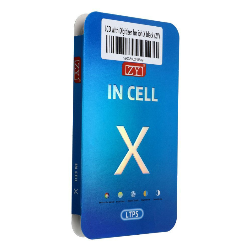 ZY Displej pro APPLE IPHONE X s dotykovou obrazovkou černý (ZY-LTPS)