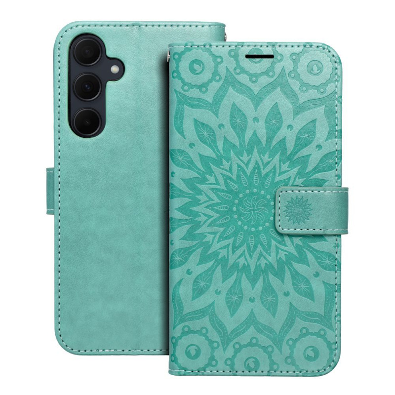 OEM Pouzdro Forcell MEZZO Book SAMSUNG Galaxy A35 5G mandala zelené